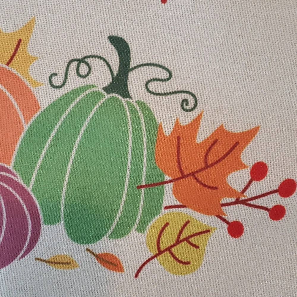 Fall Thanksgiving Pumpkin Season Linen Pillow Cover 18x18